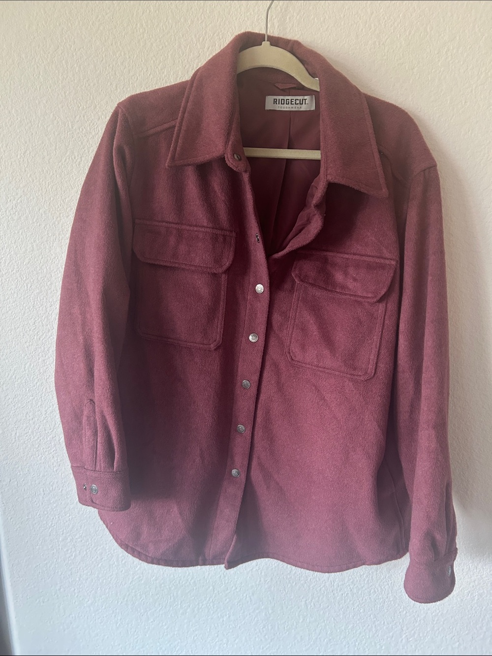 Ridgecut Maroon Button-Up Shacket
